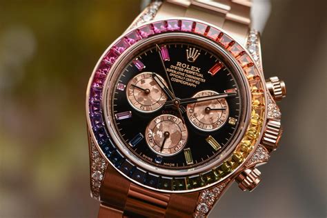 rolex daytona rainbow gold price|rolex rainbow daytona original price.